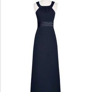 Azazie Rory Dress in Navy Size 4.
